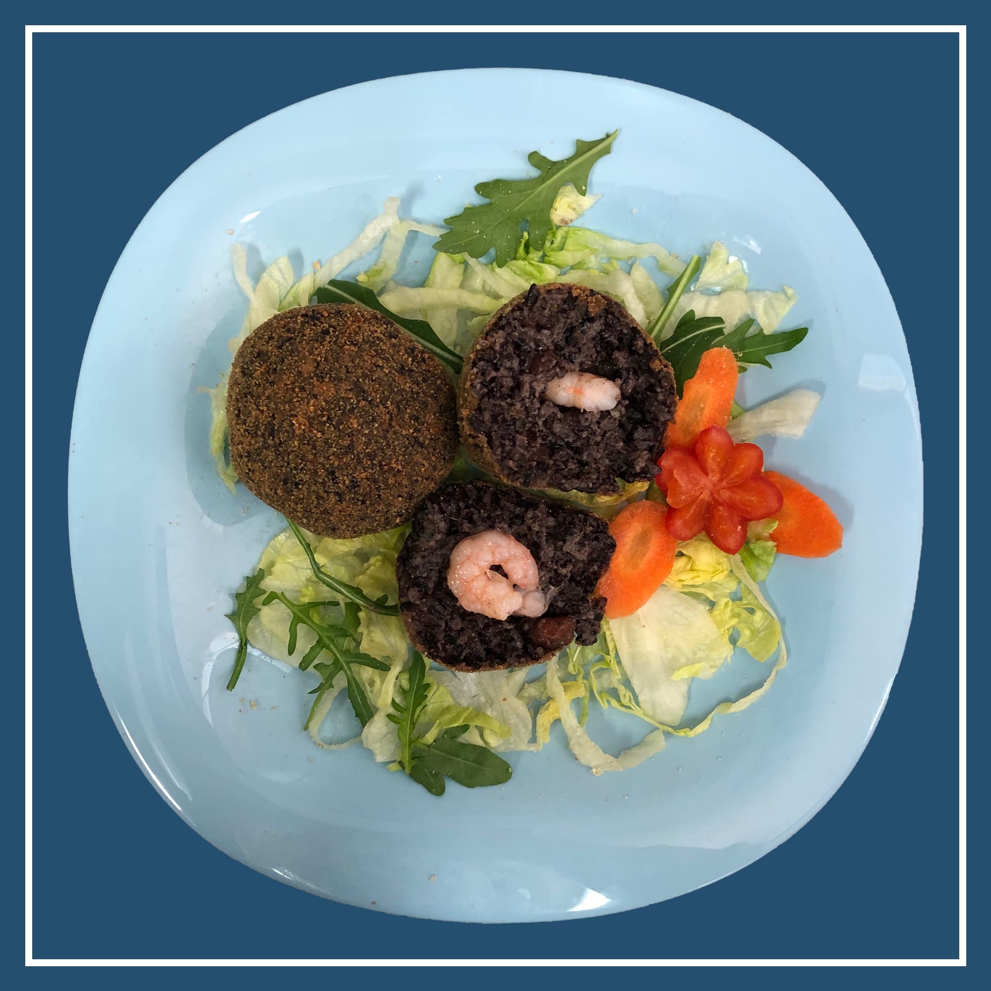 Arancini di Riso Venere con Gamberetti